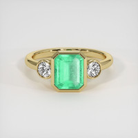 1.38 Ct. Emerald Ring, 18K Yellow Gold 1