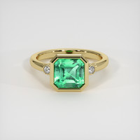 1.91 Ct. Emerald Ring, 18K Yellow Gold 1