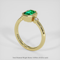 1.19 Ct. Emerald Ring, 18K Yellow Gold 2