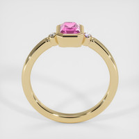 0.88 Ct. Pink Sapphire Ring, 18K Yellow Gold 3