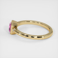 0.88 Ct. Pink Sapphire Ring, 18K Yellow Gold 4