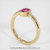 0.68 Ct. Sapphire Ring, 18K Yellow Gold 2