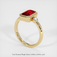 2.01 Ct. Ruby Ring, 18K Yellow Gold 2