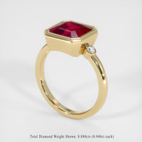 4.21 Ct. Ruby Ring, 18K Yellow Gold 2