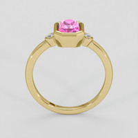 1.20 Ct. Pink Sapphire Ring, 18K Yellow Gold 3