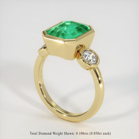 3.35 Ct. Emerald Ring, 18K Yellow Gold 2