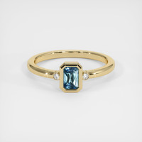 0.53 Ct. Sapphire Ring, 18K Yellow Gold 1