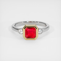 1.22 Ct. Ruby Ring, 14K Yellow & White 1