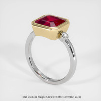 4.21 Ct. Ruby Ring, 14K Yellow & White 2