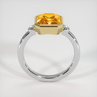3.03 Ct. Orangish Yellow Sapphire Ring, 14K Yellow & White 3