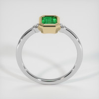 0.74 Ct. Emerald Ring, 18K Yellow & White 3