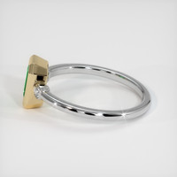 0.74 Ct. Emerald Ring, 18K Yellow & White 4