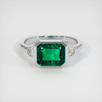 2.47 Ct. Emerald Ring, Platinum 950 1