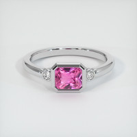 1.23 Ct. Pink Sapphire Ring, Platinum 950 1