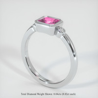 1.23 Ct. Pink Sapphire Ring, Platinum 950 2