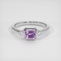 1.41 Ct. Purplish Pink Sapphire Ring, Platinum 950 1