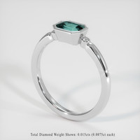 0.91 Ct. Sapphire Ring, Platinum 950 2