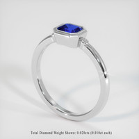 0.99 Ct. Blue Sapphire Ring, Platinum 950 2