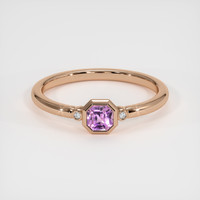0.42 Ct. Purple Sapphire Ring, 14K Rose Gold 1