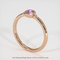 0.42 Ct. Purple Sapphire Ring, 14K Rose Gold 2