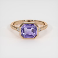 2.64 Ct. Violet Sapphire Ring, 14K Rose Gold 1