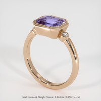 2.64 Ct. Violet Sapphire Ring, 14K Rose Gold 2
