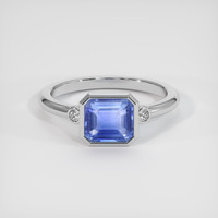 3.04 Ct. Blue Sapphire Ring, 10K White Gold 1