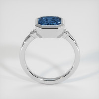 2.05 Ct. Greenish Blue Sapphire Ring, 10K White Gold 3