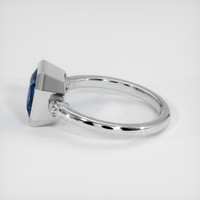 2.05 Ct. Greenish Blue Sapphire Ring, 10K White Gold 4