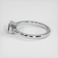 1.15 Ct. Green Sapphire Ring, 10K White Gold 4