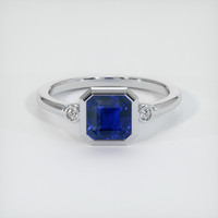 1.57 Ct. Sapphire Ring, 14K White Gold 1
