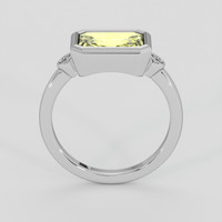 1.99 Ct. Greenish Yellow Chrysoberyl Ring, 14K White Gold 3