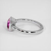 2.54 Ct. Purplish Pink Rhodolite Garnet Ring, 14K White Gold 4