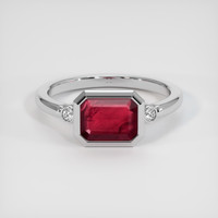 1.62 Ct. Ruby Ring, 14K White Gold 1