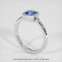 1.16 Ct. Sapphire Ring, 14K White Gold 2
