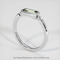 1.00 Ct. Sapphire Ring, 14K White Gold 2