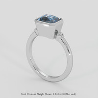 3.07 Ct. Bi Color Sapphire Ring, 14K White Gold 2