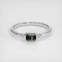 0.44 Ct. Bi Color Sapphire Ring, 14K White Gold 1