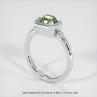 4.01 Ct. Bi Color Sapphire Ring, 14K White Gold 2