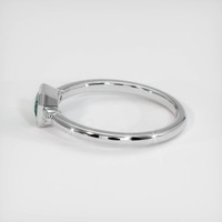 0.64 Ct. Green Sapphire Ring, 14K White Gold 4