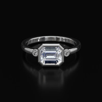 1.59 Ct. Sapphire Ring, 14K White Gold 1