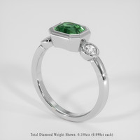 1.10 Ct. Bluish Green Sapphire Ring, 14K White Gold 2