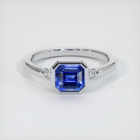 1.29 Ct. Sapphire Ring, 18K White Gold 1