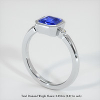 1.29 Ct. Sapphire Ring, 18K White Gold 2