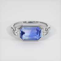 2.30 Ct. Bi Color Sapphire Ring, 18K White Gold 1