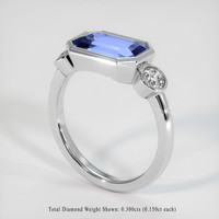 2.30 Ct. Bi Color Sapphire Ring, 18K White Gold 2