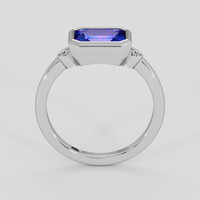 2.13 Ct. Violetish Blue Tanzanite Ring, 18K White Gold 3