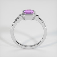 1.41 Ct. Purplish Pink Sapphire Ring, 18K White Gold 3
