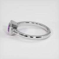 1.41 Ct. Purplish Pink Sapphire Ring, 18K White Gold 4