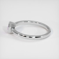 0.42 Ct. Purple Sapphire Ring, 18K White Gold 4